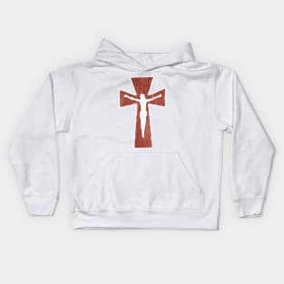 wooden cross Kids Hoodie